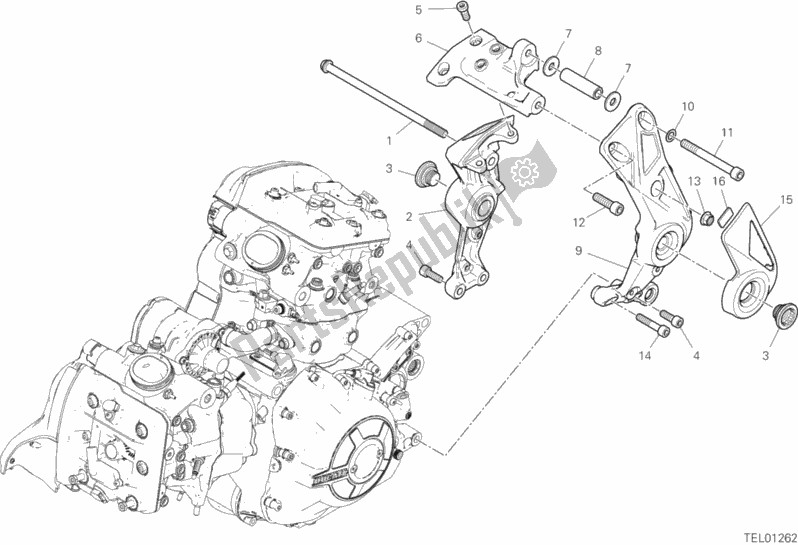 Alle onderdelen voor de Frame Plaat Eenheid van de Ducati Diavel 1260 Thailand 2020